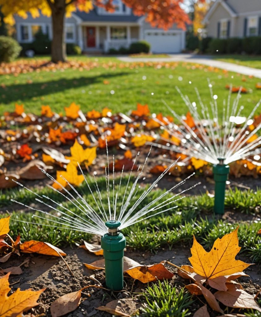 Sprinkler Winterization in Greater Houston 2 Sprinkler winterization service in a greater Houston residential neighborhood