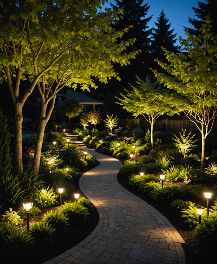 Landscape Lighting Crosby, TX 7 Professional landscape lighting installation in serene backyard setting crosby tx b9b9