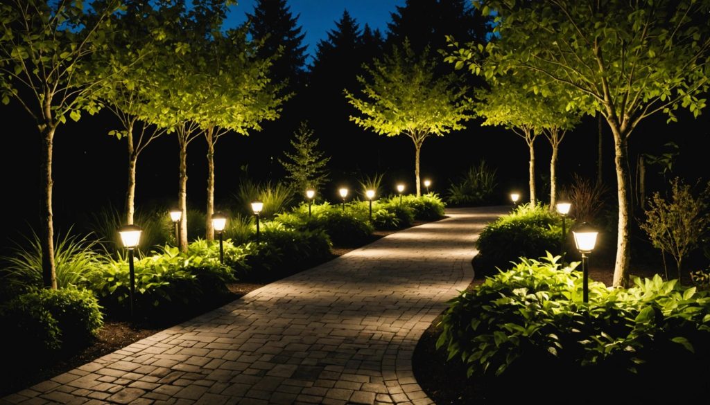 Landscape Lighting Crosby, TX 8 Stunning landscape lighting design in serene nighttime garden scene crosby tx fd20